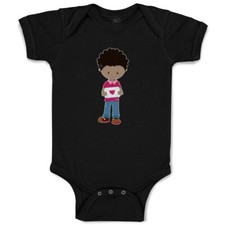 Baby Bodysuit Valentine Boy Letter B Holidays and Occasions Valentins Day Cotton