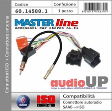 CONNETTORE RADIO A ISO ALTOP + ALIMENTAZ + CONN ANTENNA SAAB 9.5 DAL 2006 IN POI