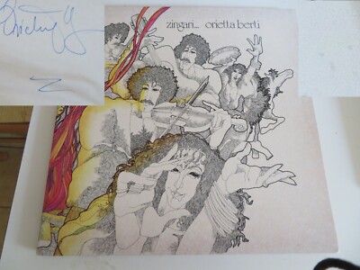 LP ''ZINGARI'' di ORIETTA BERTI, AUTOGRAFO ORIGINALE