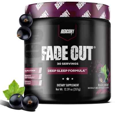 Redcon1 Fade Out Deep Sleep Formula 30 Servings Black Currant Flavor 12.59oz