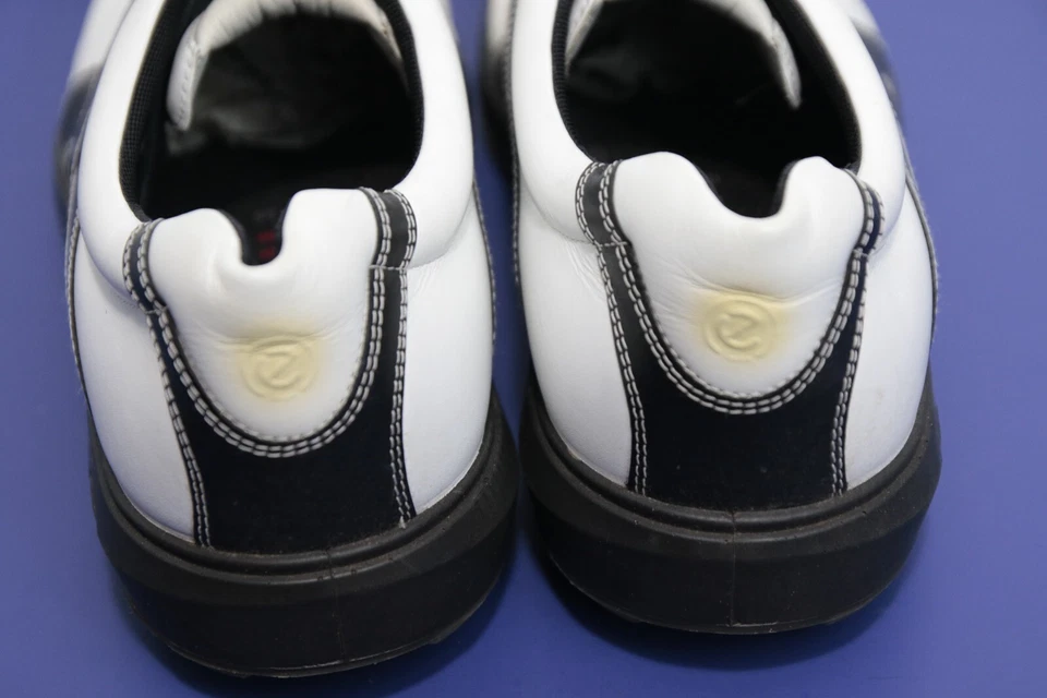 Мужские классические первоклассные кожаные туфли Ecco Crossfire Premiere - белые/черные размер 50 - Изображение 4 из 4