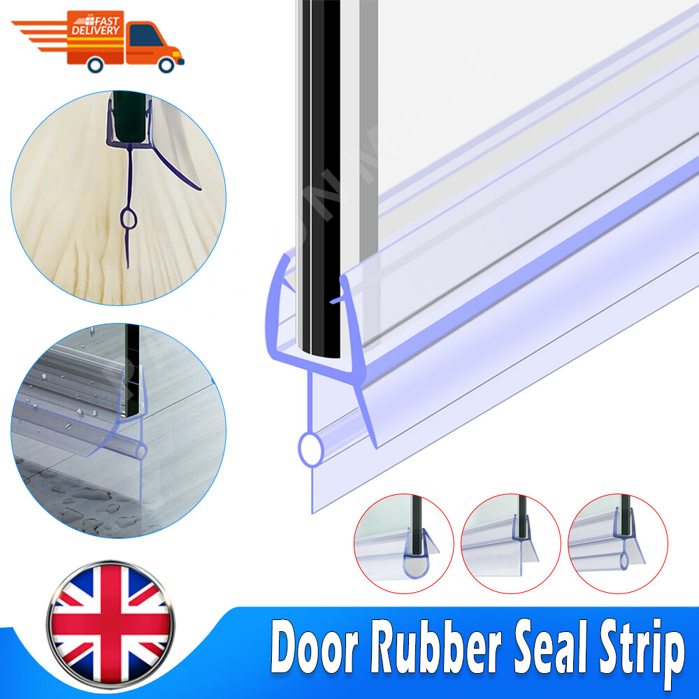 Bath Shower Screen Rubber Door Gap 4-30mm Seal Strip for Glass ...