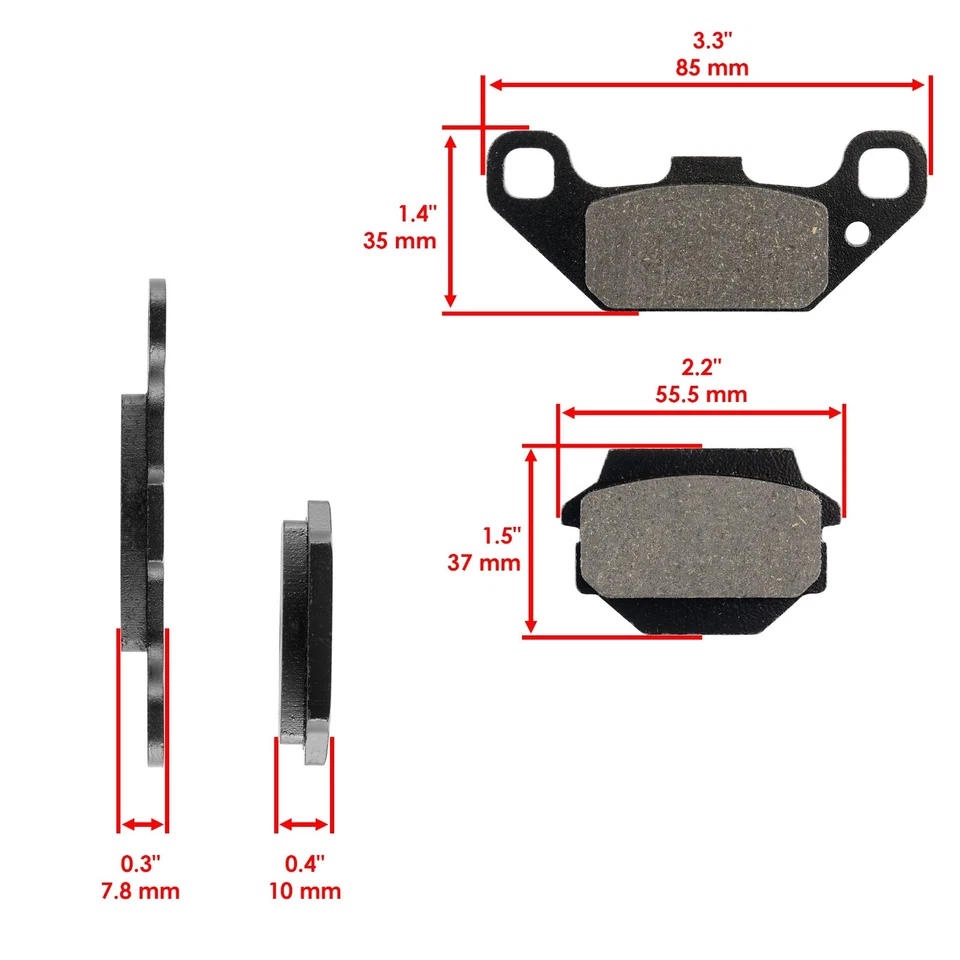 Pastillas de freno delanteras y traseras para Suzuki LT500R Quadracer 500 1987 1988 1989 1990 Foto 3 de 4