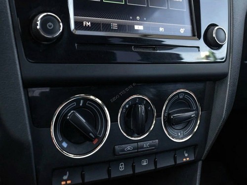 Anillos circundantes panel de tablero de aluminio pulido para Skoda Rapid 2013-2017 - Imagen 9 de 9