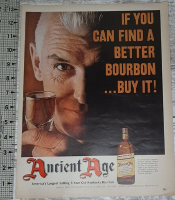 1962 Ancient Age Bourbon Vintage Print Ad Straight Kentucky Whiskey Smooth