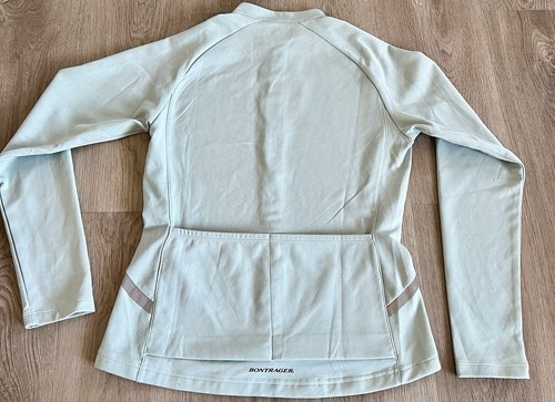 Bontrager Women's Size Large Thermal Cycling Jersey Jacket Full Zip Pale Green - Picture 5 of 5