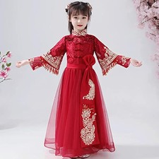 Chinese Traditional Ancient Embroidery Dress Dress Hanfu Girl Child Robe Dress