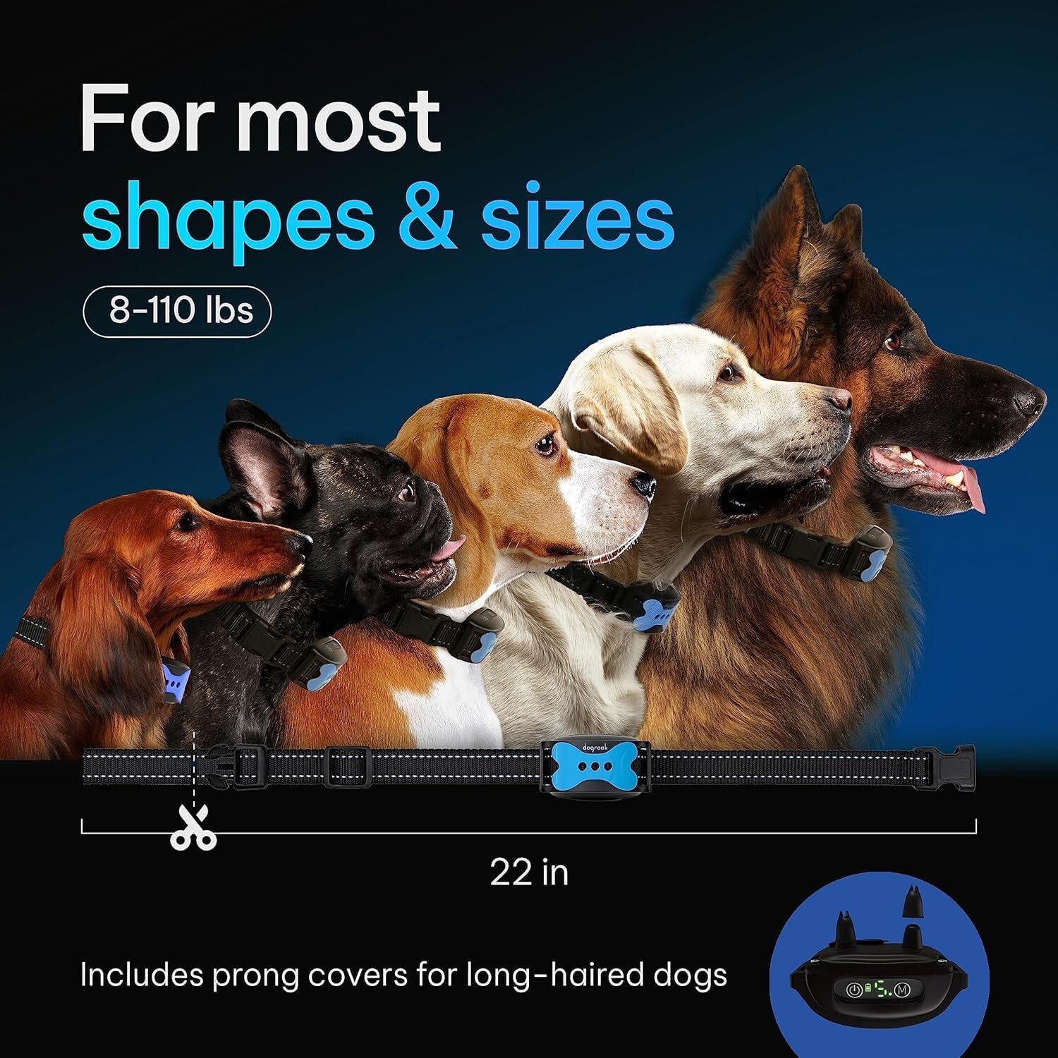 DogRook 4346833030 Dog Bark Training Collar Blue 651866969248 eBay