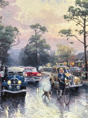 RARE - 1998 THOMAS KINKADE CARMEL: DELORES STREET" # 1 / 980 - Canvas w/COA - Picture 7 of 12