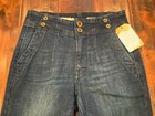 Pilcro and the Letterpress Dark Wash "High-Rise Skinny” Blue Jeans, Size 25 — photo 9