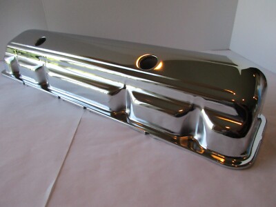 1958-1980 MOPAR SLANT 6  CHROME STEEL VALVE COVER CHRYSLER 170 198 225  #7324