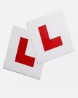 2 X FULLY MAGNETIC SECURE RED NEW DRIVER L PLATE JUST NEW DRIVER FOR CAR VEHICLE