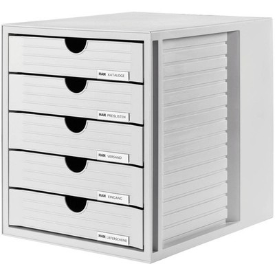 HAN Systembox 1450-11 Schubladenbox Lichtgrau DIN A4, DIN C4 Anzahl der