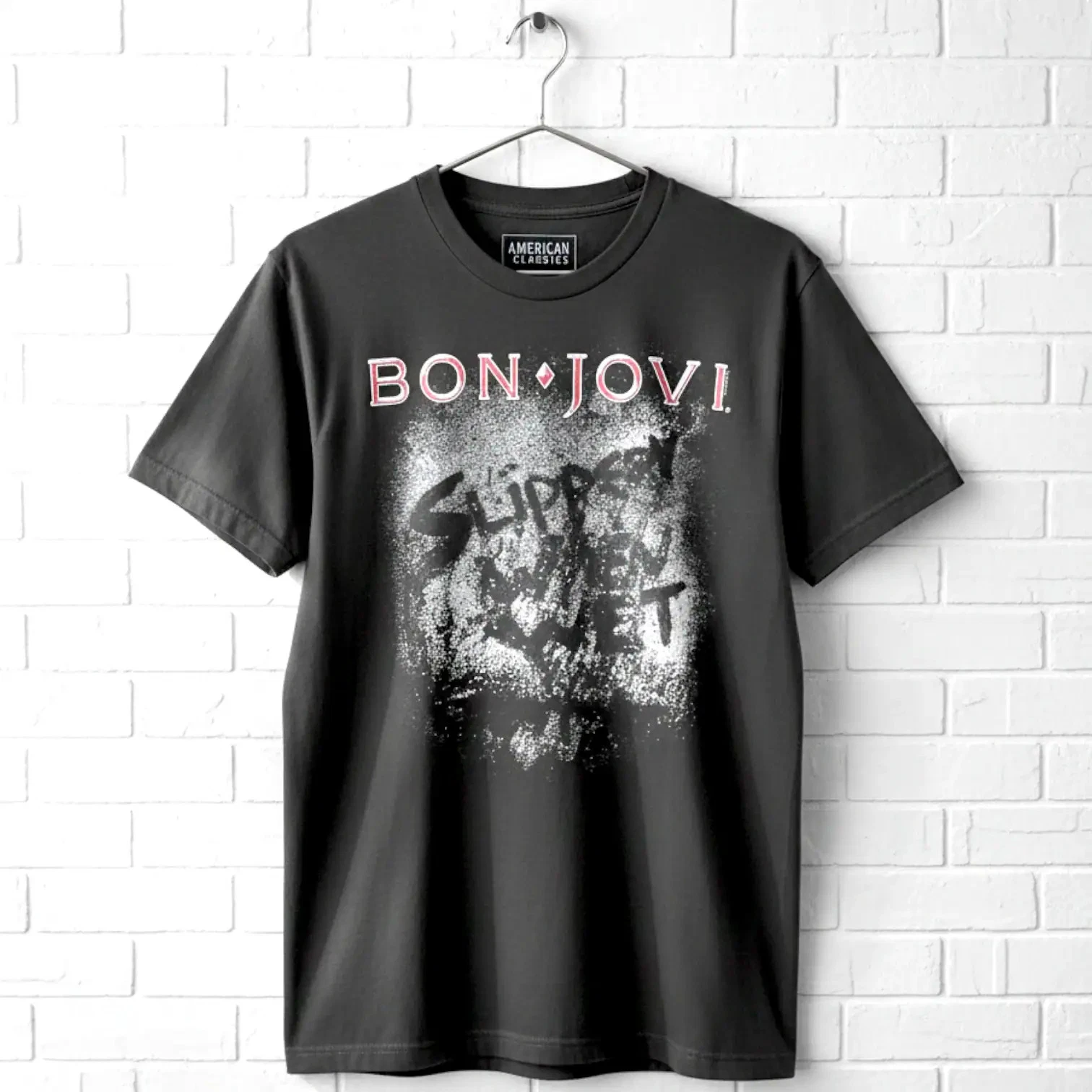 Bon Jovi Slippery When Wet Steam Men's T Shirt Rock Album Cover Concert Merch
Opens in a new window