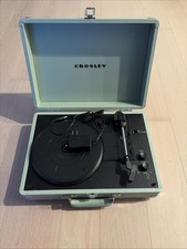 Crosley CR8005G-MT Portable Record Player Mint Belt Drive 3-Speed RCA Headphone