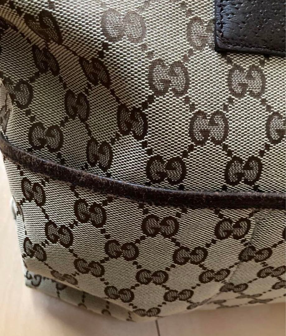 GUCCI Vintage Tote Bag Canvas A4 Size Business Use Authentic thumbnail 6