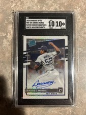 2020 Donruss Optic Andres Munoz White MOJO PRIZM /99 AUTO SGC 10 RC (56/99)