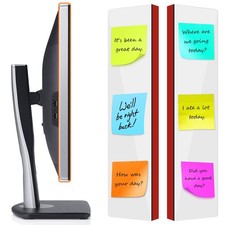 2-Pack Frameless Monitor Sticky Note Boards - Screen Memo Board for Edgeless ...
