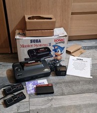 Sega Master System 2 Console Boxed + 2 Games W/2 Controllers And Official Cables
