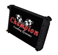 Kr 3 Row Stamped Tank Black Finish Radiator 21 For 1975-1977 Chevy El Camino L6 Kr 3 Row Stamped Tank Black Finish Radiator 21 For 1975-1977 Chevy El Camino L6
