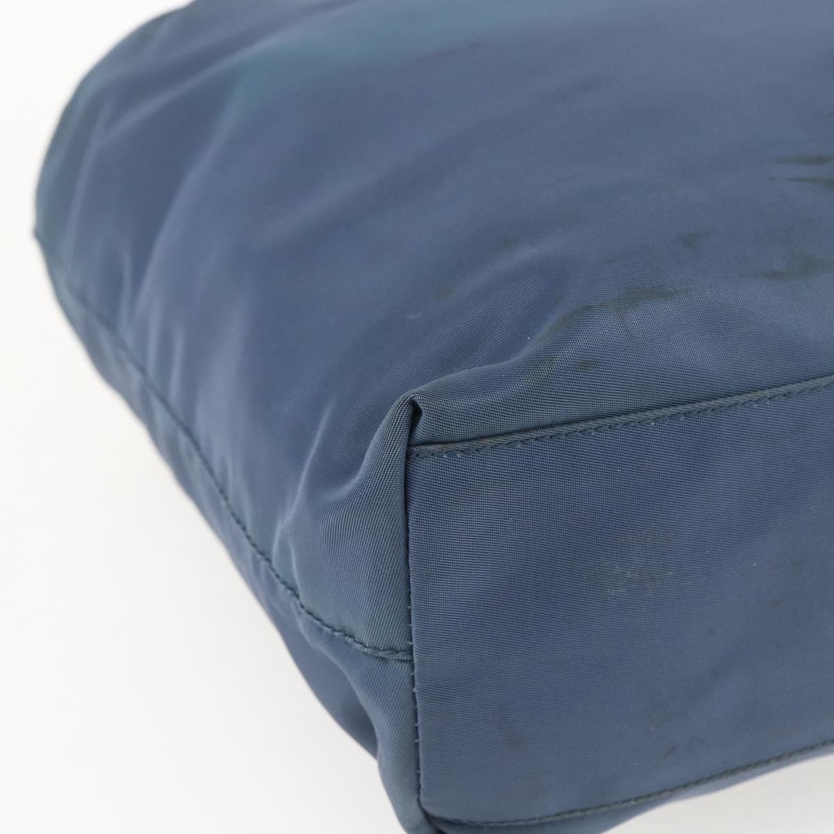 PRADA Tote Bag Nylon Blue Silver Auth BA10133 thumbnail 11