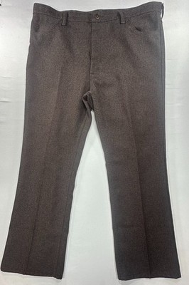 Wrangler Flat Front Dress Pants Brown Men's 40/30