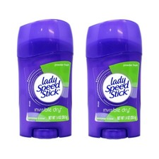 2 Pack Lady Speed Stick Invisible Dry Deodorant Powder Fresh 1.4 Oz Each