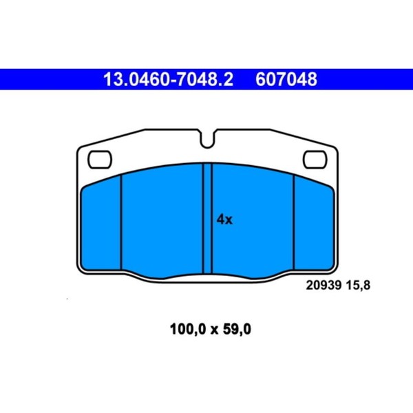 Bremsbelagsatz Scheibenbremse ATE 13.0460-7048.2 FüR Opel Corsa A TR Kadett D-image
