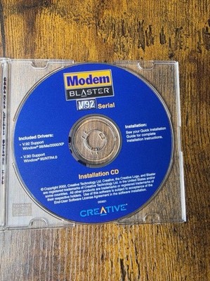Creative Modem Blaster V.92 Serial Drivers Update CD for Windows 95-2000/XP