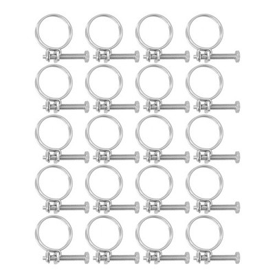 201 Stainless Steel Double Wire Hose Clamps Anti -  Corrosion Adjustable Hose.