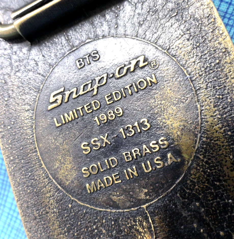 Snap-On 1 Drivin Proud 工作皮带扣移动特许经营黄铜复古 BTS .GMP232 — 第 4/4 张图片
