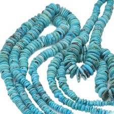 Natural Turquoise Graduated Irregular Rondelle Disc Beads 4-12mm 6-16mm 16''Strd