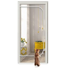 Reinforced Pet Proof Screen Door Zipper Curtain to Keep Dogs and Cats In - Fi...