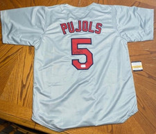 ALBERT PUJOLS HAND SIGNED AUTOGRAPHED GREY JERSEY - PRO-CERT COA - COAPROS (IOA)