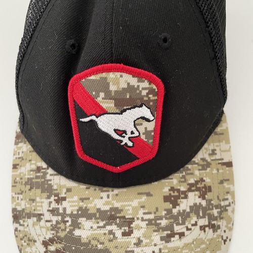 Rare Calgary CFL Hat New Era Trucker Cap Stampeders Rivalry Digi Camo Canada OFA - Picture 2 of 8