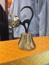 VTG MCM Walter Bosse Brass Cat Dinner Bell Loud Melodious Sound Super Cute