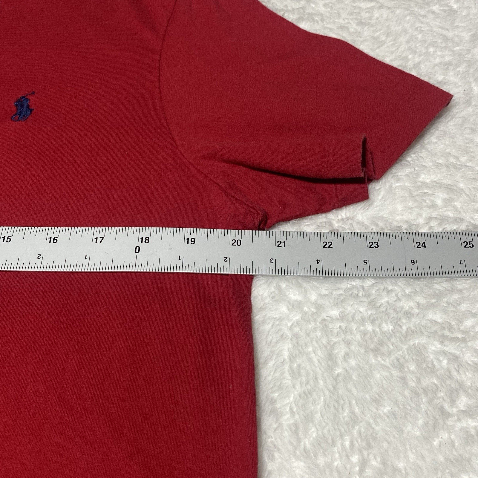 PONY Polo Ralph Lauren Tshirt Uomo GRANDE Rosso Girocollo
