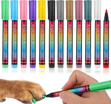 Dog Nail Polish Pens Quick Dry, 12 Colors Safe Set Acrylic... 