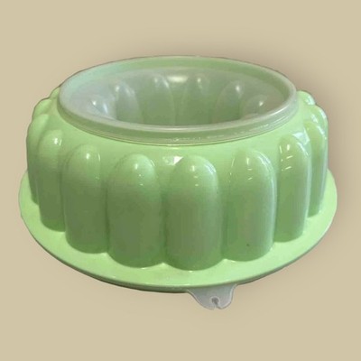 2Tupperware Jello Molds Lg 6 Cup Mint Green Jel n Serve Ring Ice Mold 11 Pc set