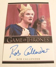2018 Game of Thrones Rob Callender Autograph Card as Clarenzo S-7