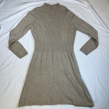 Simply Couture Sweater Dress Beige X Large Mini Long Sleeve Stretch