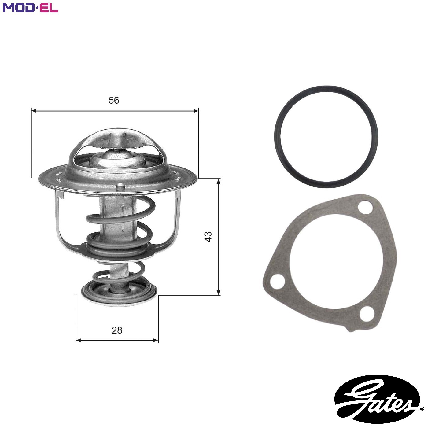 Coolant Thermostat fits MITSUBISHI DELICA 2.5D 2.8D 94 to 02 Gates 1305A163 New - Image 27