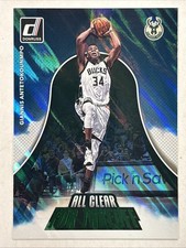 2017-18 Panini Donruss All Clear Takeoff Green Flood SP Giannis Antetokounmpo #4