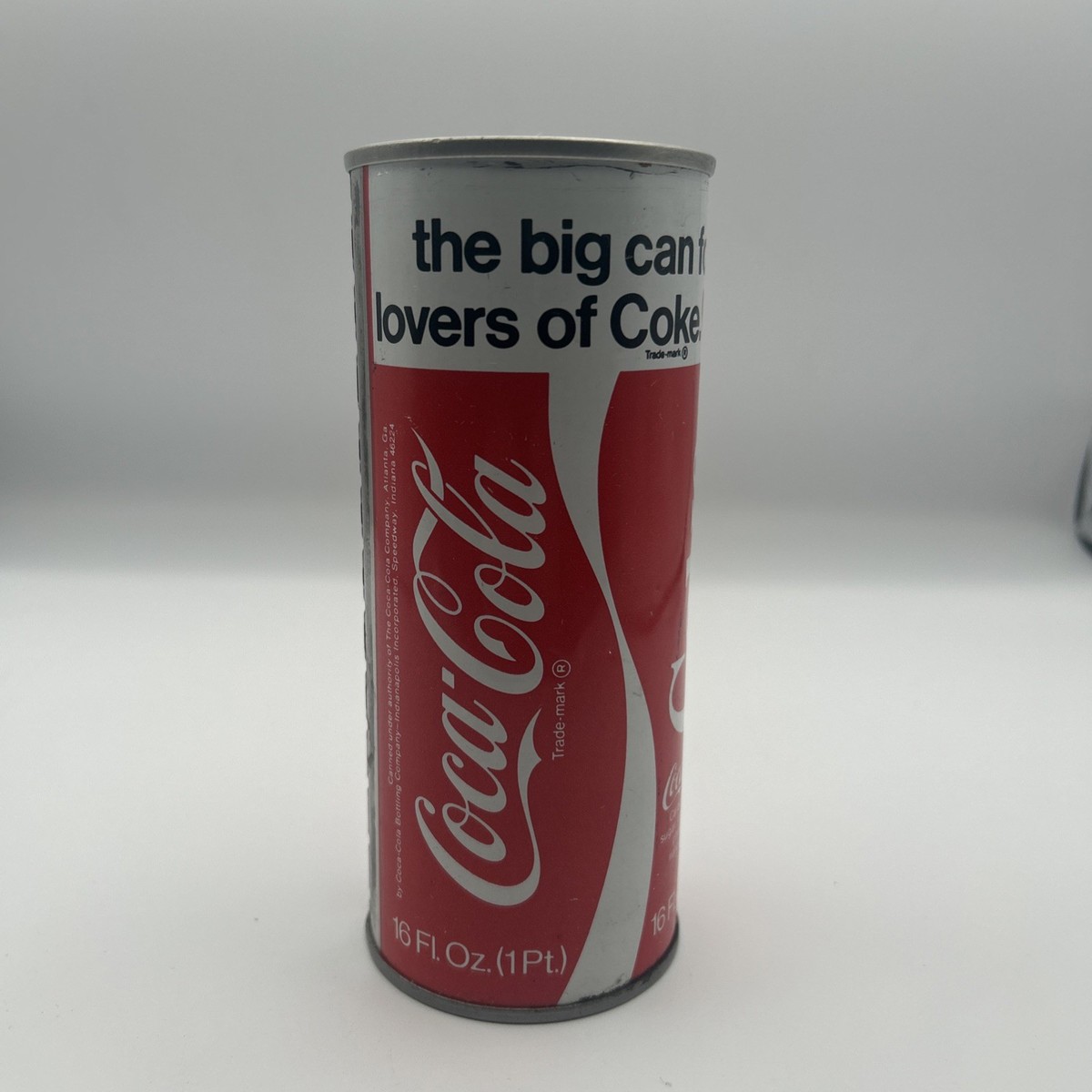 Vintage Coca-Cola 16oz The Big Can For Lovers of Coke Can 1970's