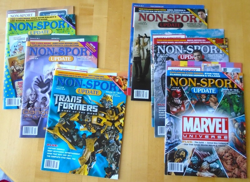 Non-Sport Update Magazine 2011 Lot Vol 22 No. 1 2 3 4 5 6