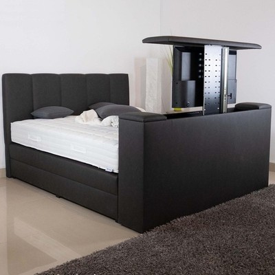 PAARA Boxspringbett mit TV-Lift und mit Bettkasten freie Farbwahl alle Größen