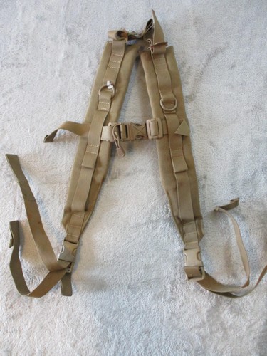SPEC OPS Brand Backpack Shoulder Straps Rucksack Harness Buckle Brown Nylon