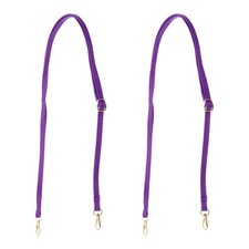 2 Pcs 51 Inch Leather Purse Handle Strap  Adjustable Length Strap Dark Purple