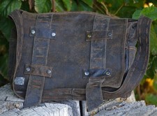 Genuine Distressed Leather HANDBAG DD Addore Anat Marin Made in USA Reg.$390