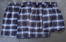 4 Size 8 Girls Lands End Skirts Different Lengths Blue Plaid With Yellow
